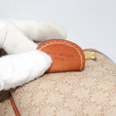 CELINE Macadam Canvas Hand Bag PVC Leather Beige Gold Auth 152189-12