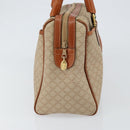 CELINE Macadam Canvas Hand Bag PVC Leather Beige Gold Auth 152189-3