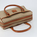 CELINE Macadam Canvas Hand Bag PVC Leather Beige Gold Auth 152189-6