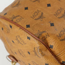 MCM Logogram Vicetos Boston Bag PVC Leather 2way Brown Gold Auth 152194-16