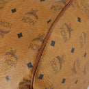 MCM Logogram Vicetos Boston Bag PVC Leather 2way Brown Gold Auth 152194-17