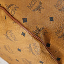 MCM Logogram Vicetos Boston Bag PVC Leather 2way Brown Gold Auth 152194-18