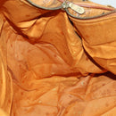 MCM Logogram Vicetos Boston Bag PVC Leather 2way Brown Gold Auth 152194-21