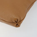 Salvatore Ferragamo Gancini Shoulder Bag Leather Brown Silver Auth 152196-9