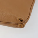 Salvatore Ferragamo Gancini Shoulder Bag Leather Brown Silver Auth 152196-15