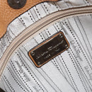 Salvatore Ferragamo Gancini Shoulder Bag Leather Brown Silver Auth 152196-10