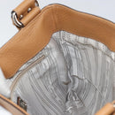 Salvatore Ferragamo Gancini Shoulder Bag Leather Brown Silver Auth 152196-18