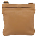 Salvatore Ferragamo Gancini Shoulder Bag Leather Brown Silver Auth 152196-2