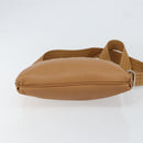 Salvatore Ferragamo Gancini Shoulder Bag Leather Brown Silver Auth 152196-5