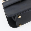 Salvatore Ferragamo Hand Bag Leather 2way Black Gold Auth 152197-13