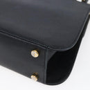 Salvatore Ferragamo Hand Bag Leather 2way Black Gold Auth 152197-14