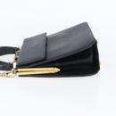 Salvatore Ferragamo Hand Bag Leather 2way Black Gold Auth 152197-4