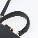 Salvatore Ferragamo Hand Bag Leather 2way Black Gold Auth 152197-8
