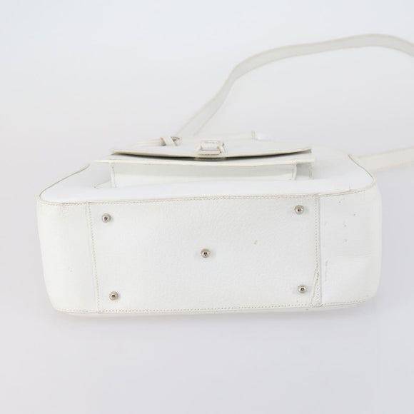 GUCCI Hand Bag Leather 2way White 000 2058 0307 5 Auth 152204