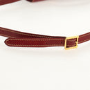 LOEWE Shoulder Bag Leather 2way Red Gold Auth 152205-9