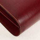 LOEWE Shoulder Bag Leather 2way Red Gold Auth 152205-18