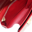 LOEWE Shoulder Bag Leather 2way Red Gold Auth 152205-11