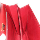 LOEWE Shoulder Bag Leather 2way Red Gold Auth 152205-24