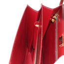 LOEWE Shoulder Bag Leather 2way Red Gold Auth 152205-25