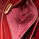 LOEWE Shoulder Bag Leather 2way Red Gold Auth 152205-27