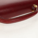 LOEWE Shoulder Bag Leather 2way Red Gold Auth 152205-7
