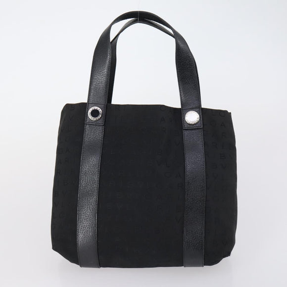 BVLGARI Burberry Nova Check Tote Bag Nylon Canvas 2 Set Black Beige Auth 152213