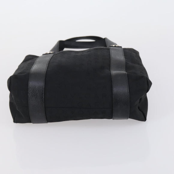 BVLGARI Burberry Nova Check Tote Bag Nylon Canvas 2 Set Black Beige Auth 152213