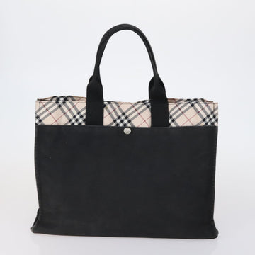 BVLGARI Burberry Nova Check Tote Bag Nylon Canvas 2 Set Black Beige Auth 152213 - 0