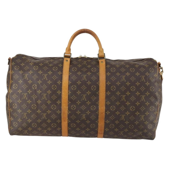 LOUIS VUITTON Monogram Keepall Bandouliere 60 Boston Bag M41412 LV Auth 152215