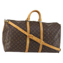 LOUIS VUITTON Monogram Keepall Bandouliere 55 Boston Bag M41414 LV Auth 152216-1