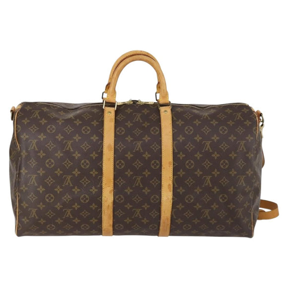LOUIS VUITTON Monogram Keepall Bandouliere 55 Boston Bag M41414 LV Auth 152216