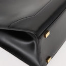 CELINE Tote Bag Leather Black Gold Auth 152229-9