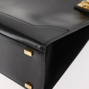 CELINE Tote Bag Leather Black Gold Auth 152229-14