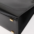 CELINE Tote Bag Leather Black Gold Auth 152229-16