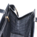 CELINE Tote Bag Leather Black Gold Auth 152229-19