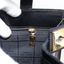 CELINE Tote Bag Leather Black Gold Auth 152229-21