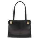 CELINE Tote Bag Leather Black Gold Auth 152229-13