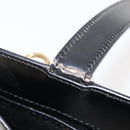 CELINE Tote Bag Leather Black Gold Auth 152229-10