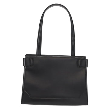 CELINE Tote Bag Leather Black Gold Auth 152229 - 0