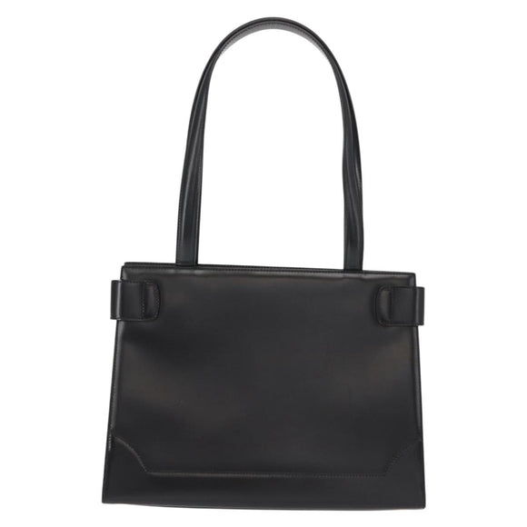 CELINE Tote Bag Leather Black Gold Auth 152229
