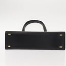 CELINE Tote Bag Leather Black Gold Auth 152229-5