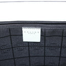 CELINE Tote Bag Leather Silver White Auth 152230-18