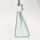 CELINE Tote Bag Leather Silver White Auth 152230-4