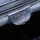 CELINE Shoulder Bag Nylon Black Gold Auth 152231-17