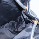 CELINE Shoulder Bag Nylon Black Gold Auth 152231-17