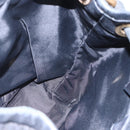 CELINE Shoulder Bag Nylon Black Gold Auth 152231-18