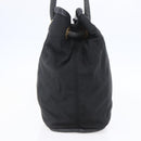 CELINE Shoulder Bag Nylon Black Gold Auth 152231-4