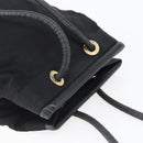 CELINE Shoulder Bag Nylon Black Gold Auth 152231-6