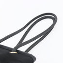 CELINE Shoulder Bag Nylon Black Gold Auth 152231-8