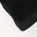 FENDI Spiral Pasta Shoulder Bag Suede Black Gold Auth 152232-11